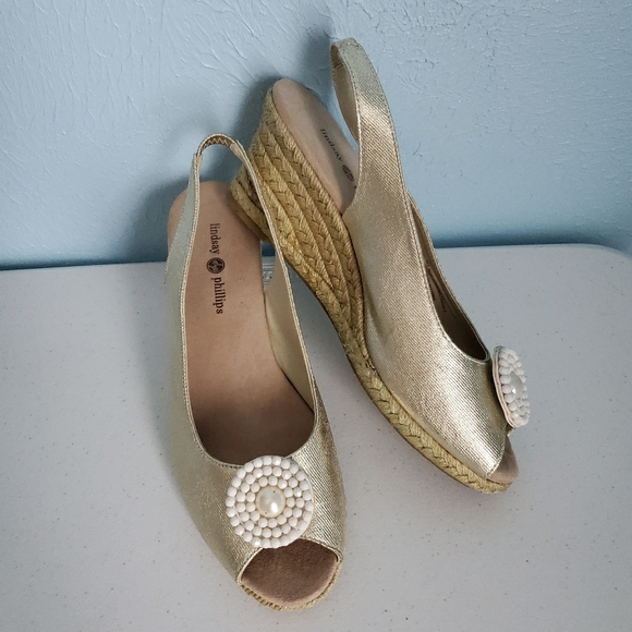 Lindsay Phillips espadrelle wedge sandals B4